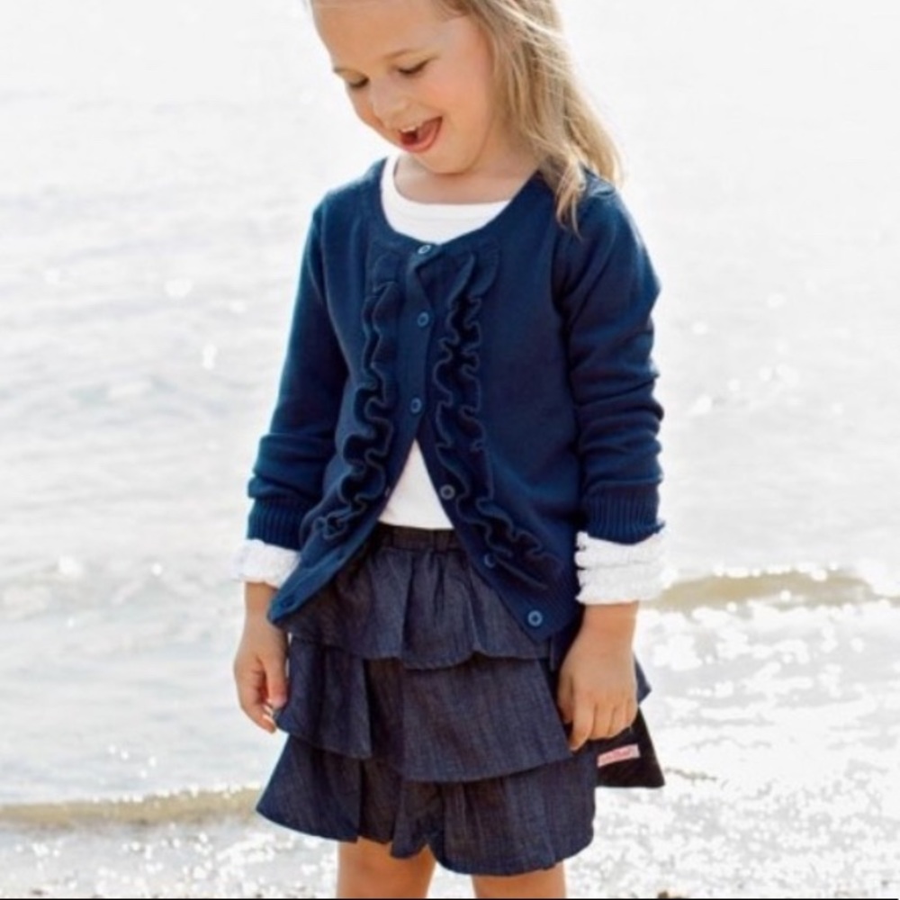 Ruffle Butts • Denim Bow Skirt - 3T - Picture 3 of 9